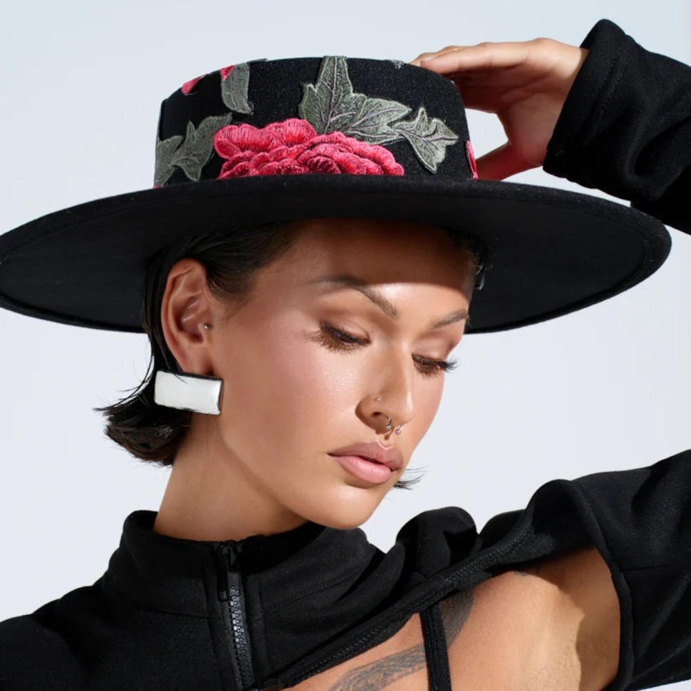 Floral Brim Hat